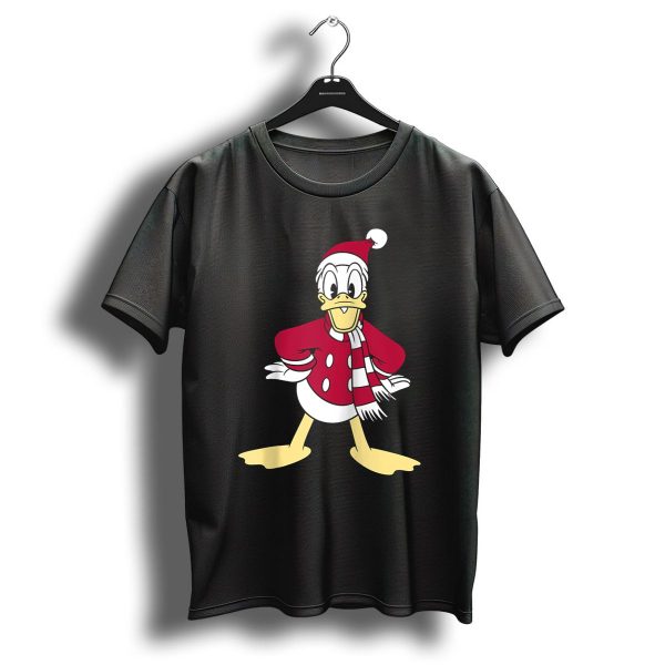 Disney Donald Duck Christmas Classic Portrait Santa Suit And Scarf T Shirt 1 t shirt 1