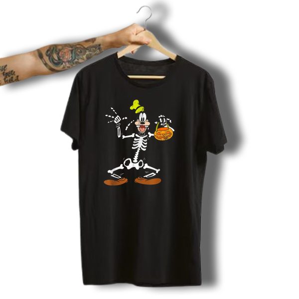Disney Goofy Halloween Skeleton Jack O Lantern T Shirt t shirt 1
