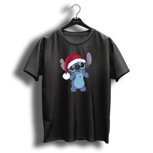 Disney Lilo And Stitch Santa Hat Christmas Stitch T Shirt