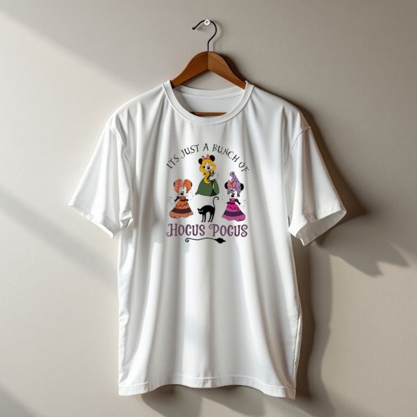 Disney Mickey Its Just A Bunch Of Hocus Pocus Halloween Black Cat Trio T Shirt t shirt 1 1