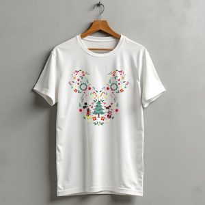 Disney Mickey Minnie Christmas Wreath Holiday Magic T Shirt