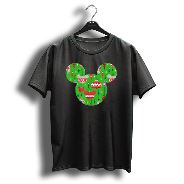 Disney Mickey Mouse Head Green Christmas Ornaments T Shirt 1 t shirt 1