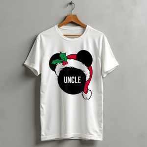 Disney Mickey Mouse Santa Hat Uncle Christmas Holiday Family T Shirt
