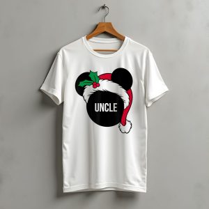 Disney Mickey Mouse Santa Hat Uncle Christmas Holiday Family T-Shirt