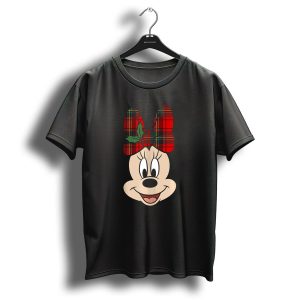 Disney Minnie Mouse Christmas Plaid Bow R2 T-Shirt