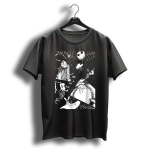 Disney Nightmare Before Christmas Characters Collage T Shirt