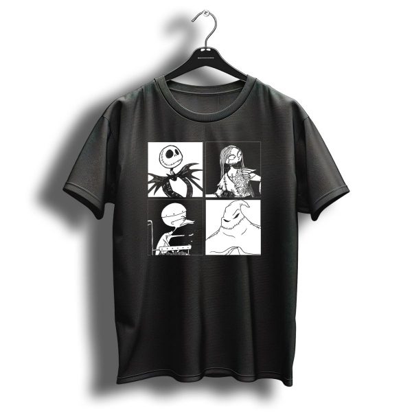 Disney Nightmare Before Christmas Jack Sally Lock Shock Oogie Boogie Four Box T Shirt 1 t shirt 1