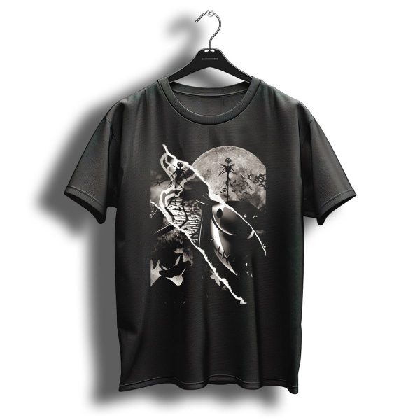 Disney Nightmare Before Christmas Jack Skellington Full Moon Scenes T Shirt 1 t shirt 1