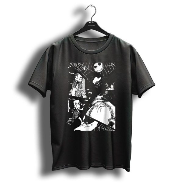 Disney Nightmare Before Christmas Story Jack Sally Zero Oogie Boogie Patchwork T Shirt 1 t shirt 1