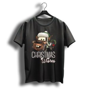 Disney Pixar Cars Tow Mater Christmas Wishes Festive Truck And Holiday Cheer T Shirt