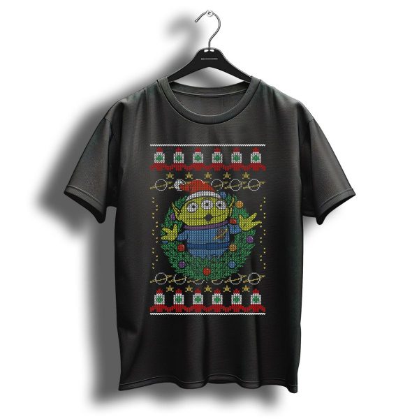 Disney Pixar Toy Story Alien Christmas Sweater Greetings T Shirt 1 t shirt 1