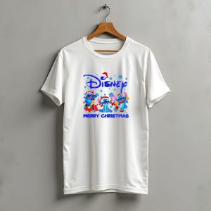 Disney Santa Stitch Merry Christmas T-Shirt