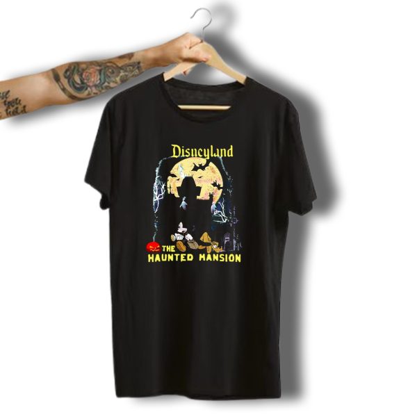 Disneyland The Haunted Mansion Mickey And Pluto Halloween Adventure T Shirt t shirt 1
