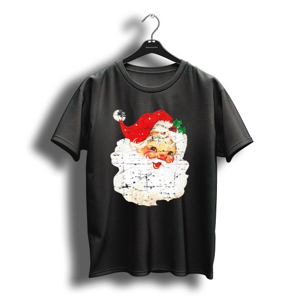 Distressed Vintage Jolly Old Saint Nick Santa Claus Retro Christmas T Shirt t shirt 1