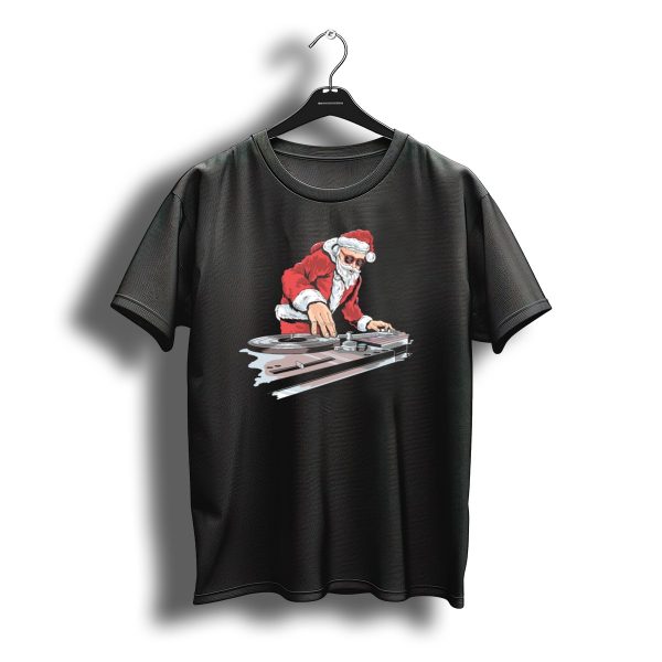 Dj Santa Christmas Dj Santa With Santa Claus Mixing On Turntables T Shirt t shirt 1