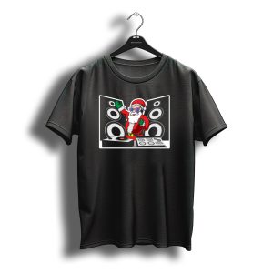 Dj Santa Claus Funny Christmas Party Music Mix T-Shirt