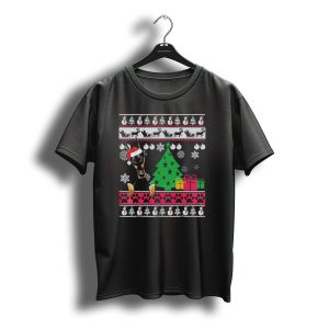 Doberman Christmas Sweater With Santa Hat And Festive Decorations T-Shirt