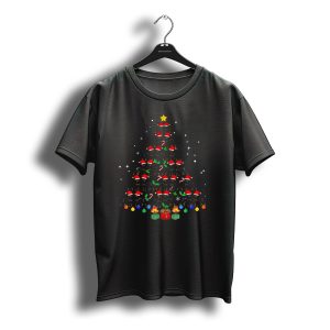 Doberman Pinscher Christmas Tree Santa Hats Candy Canes Holiday Gifts T-Shirt