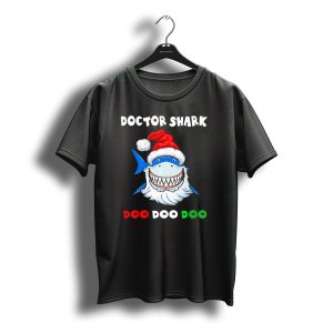 Doctor Shark Doo Doo Doo Christmas Santa Hat T-Shirt