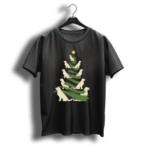 Dog Christmas Tree Funny Present T-Shirt