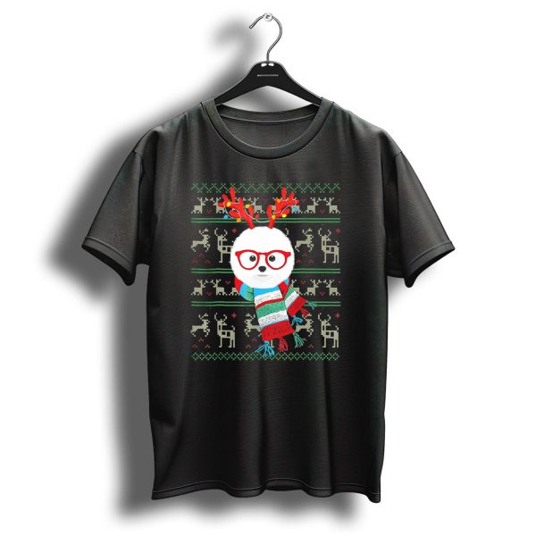 Dog Lover Bichon Frise Reindeer Christmas Sweater Scarf Glasses T Shirt 1 t shirt 1