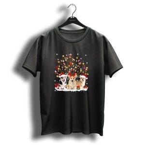 Dogs Lovers Ugly Christmas Corgis Under Festive Tree T-Shirt