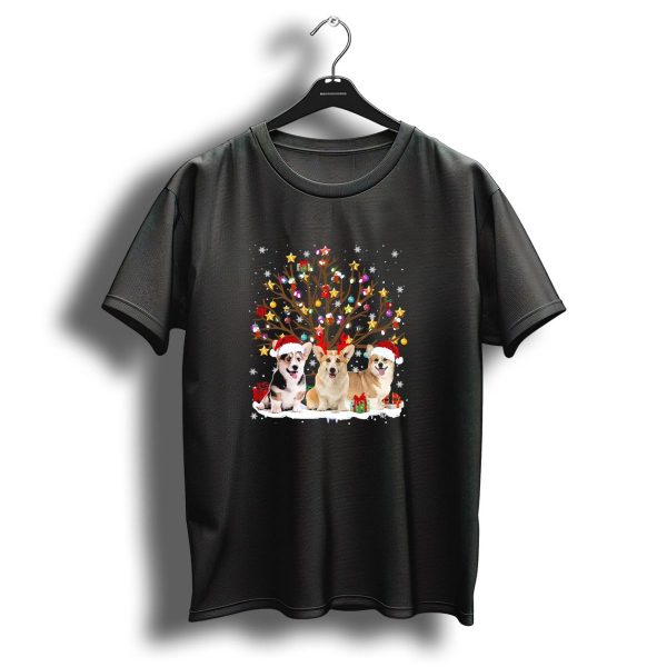 Dogs Lovers Ugly Christmas Corgis Under Festive Tree T Shirt 1 t shirt 1