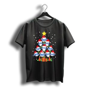 Dolphin Christmas Tree Santa Ornament Star Candles Snowflakes T-Shirt
