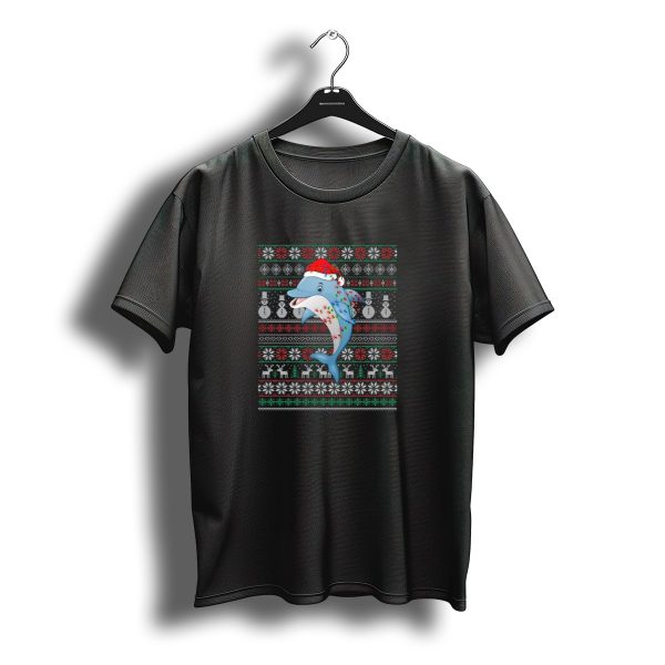 Dolphin Santa Ugly Christmas Sweater Holiday Reindeer Snowman T Shirt t shirt 1