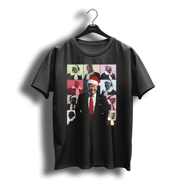 Donald Trump Era Christmas 2025 Santa Claus Collage T Shirt t shirt 1
