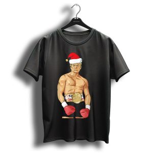 Donald Trump Santa Hat Boxing Champion Christmas T Shirt 1