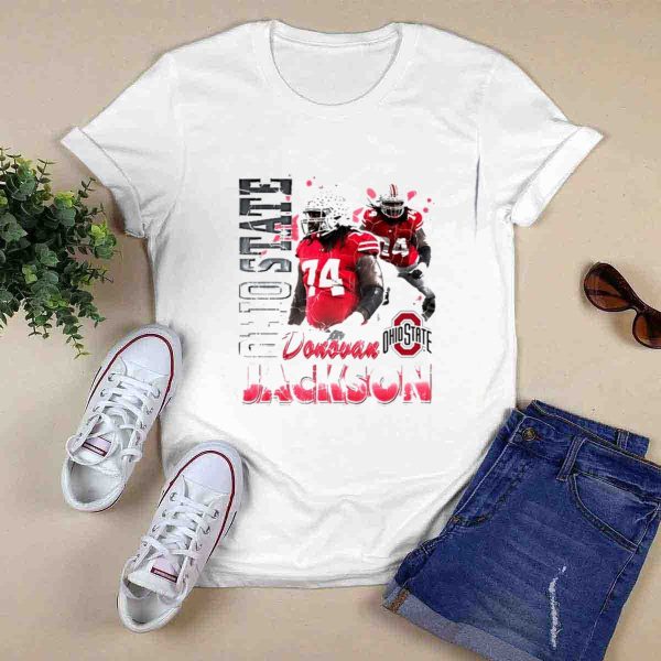 Donovan Jackson Ohio State Buckeyes Vintage T Shirt Style 1 0