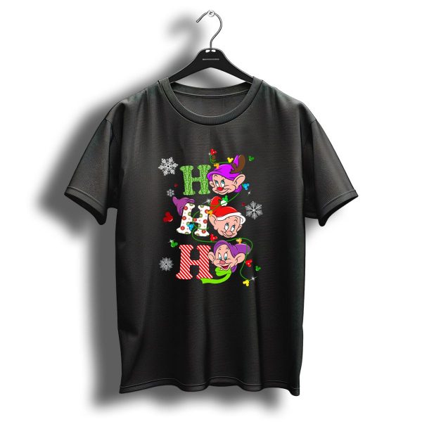 Dp Hhh Christmas Dopey Snow White Dwarf Festive Reindeer Santa Hat T Shirt 1 t shirt 1