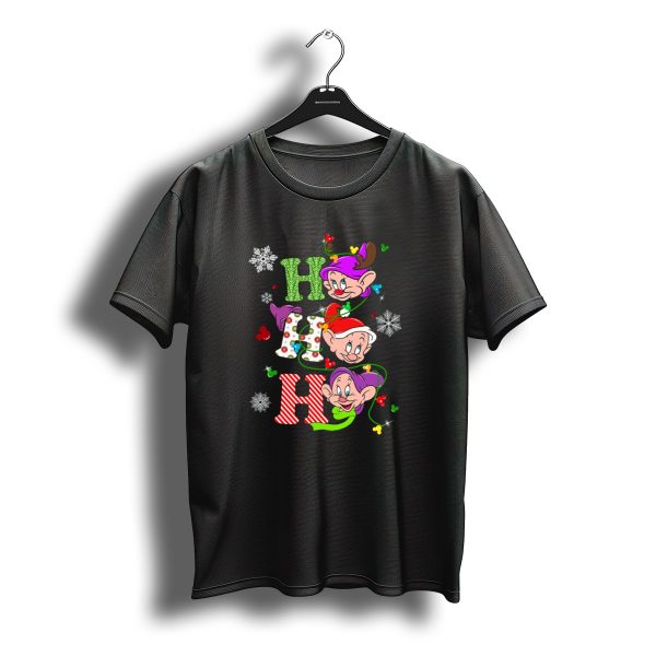 Dp Hhh Christmas Dopey Snow White Dwarf Festive Reindeer Santa Hat T Shirt t shirt 1