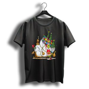 Dr Seuss Grinch Max Presents And Christmas Trees Sleigh T-Shirt