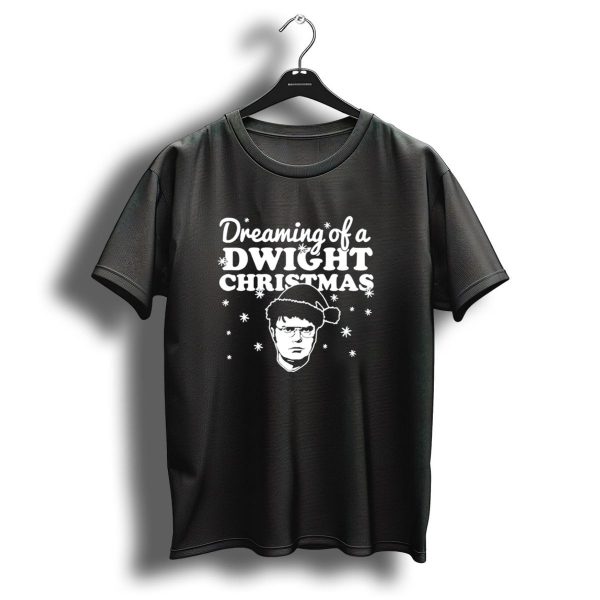 Dreaming Of A Dwight Christmas Santa Hat Snowflakes T Shirt 1 t shirt 1