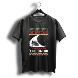 Drifting Through The Snow Racing Car Christmas Trees Snowflakes T Shirt