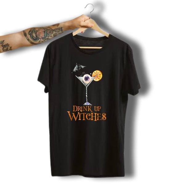 Drink Up Witches Eyeball Martini Halloween T Shirt 1 t shirt 1
