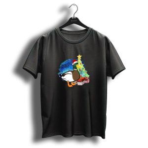 Duck A Duck Christmas Hoose Animal Festive Holiday Scene T Shirt