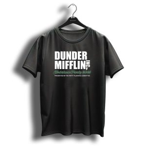 Dunder Mifflin Inc Christmas Party 2005 Presented By The Party Planning Committee Office Event T-Shirt