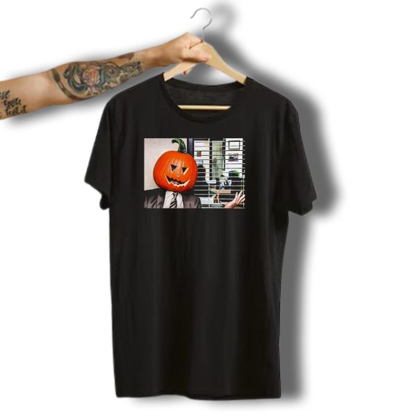 Dwight Schrute Pumpkin Head Halloween Office Scene T Shirt t shirt 1
