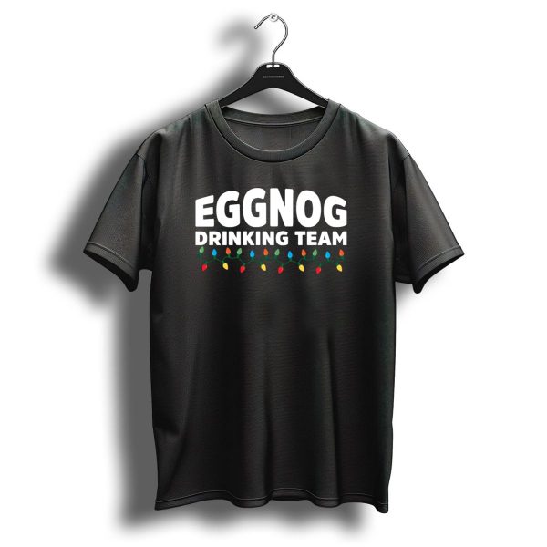 Eggnog Drinking Team Christmas Holiday Lights Funny Party T Shirt 1 t shirt 1