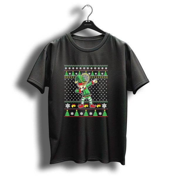 Elf Dabbing Tennis Dance Ugly Christmas T Shirt 1 t shirt 1
