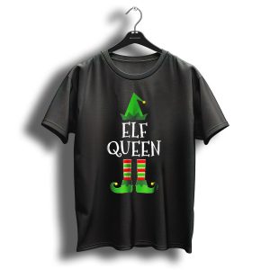 Elf Queen Family Group Christmas Matching T-Shirt