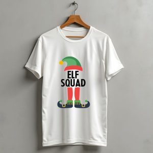 Elf Squad Christmas Hat And Shoes T-Shirt