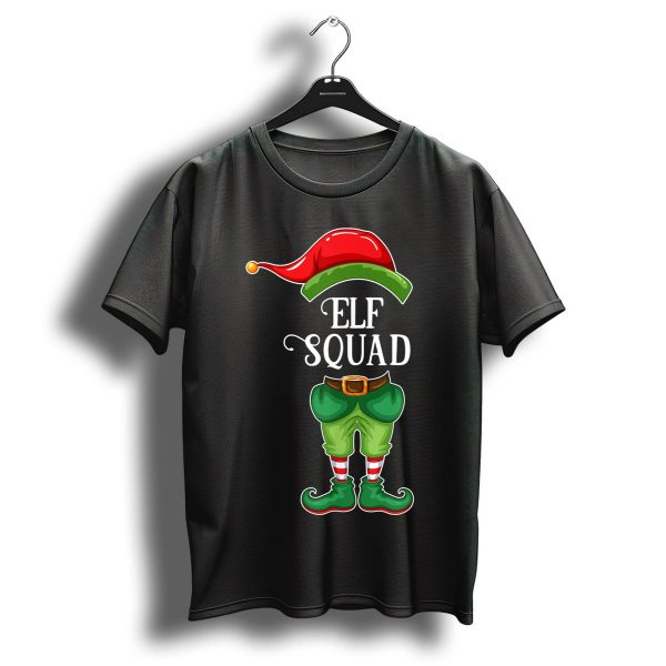 Elf Squad Matching Family Christmas Outfit With Hat And Shoes T Shirt 1 t shirt 1