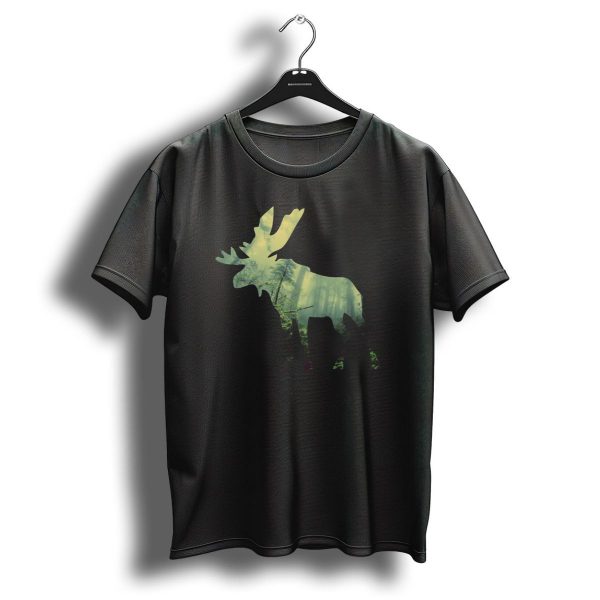 Elk Reindeer Forest Silhouette Christmas Deer North T Shirt 1 t shirt 1