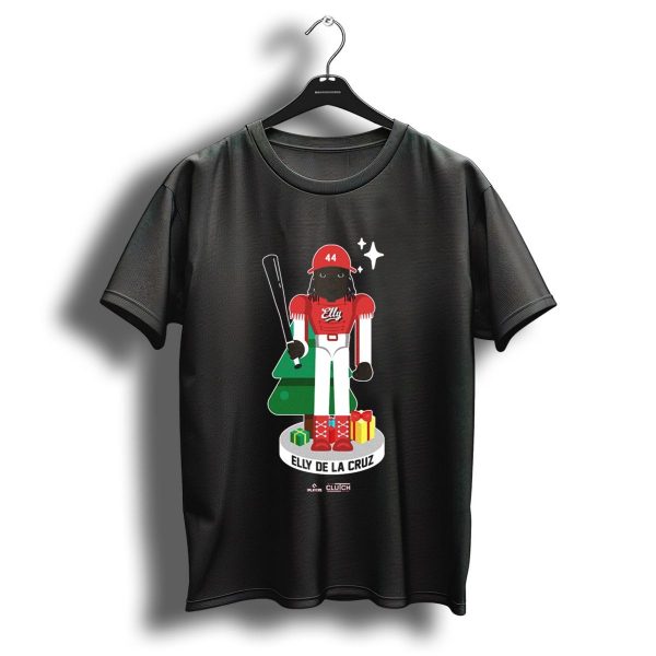 Elly De La Cruz Mlbpa Nutcracker Cincinnati Reds Mlb Christmas Festive Holiday Clutch Baseball Player Image T Shirt 1 t shirt 1