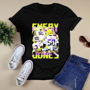 Emery Jones Jr 50 Lsu Tigers Football T-Shirt