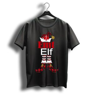 Emt Ems Elf Christmas Holiday Buffalo Plaid Festive T-Shirt